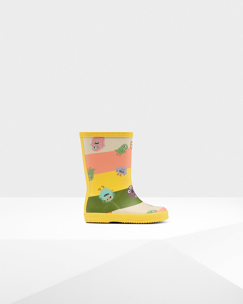 Botas De Agua Hunter Niños Original First Classic Scribble Print - Amarillo - Argentina 1423USCKA